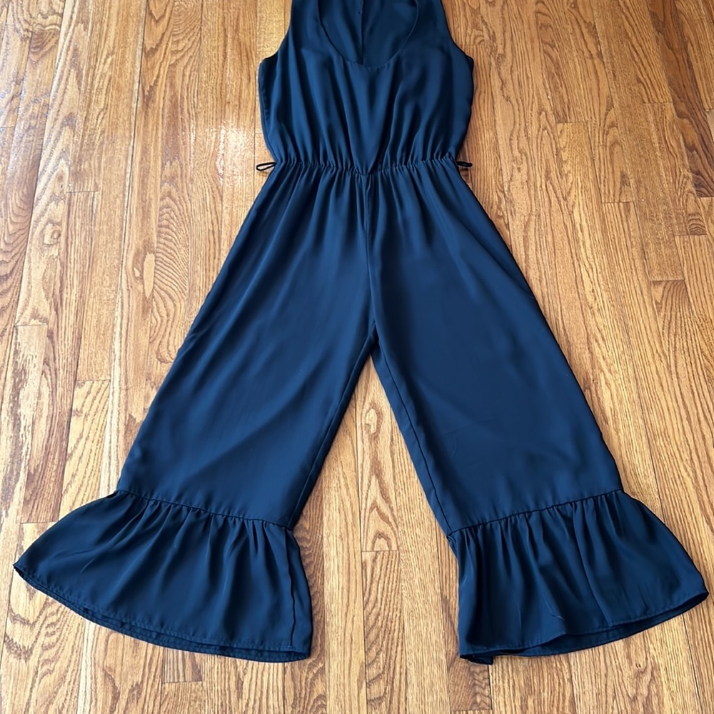 Three Eighty Two Black Ruffle Jumpsuit - image 2